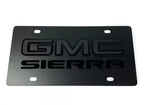 GMC Sierra Emblem Premium Full Black 3D Logo for License Plate (2014–2023)