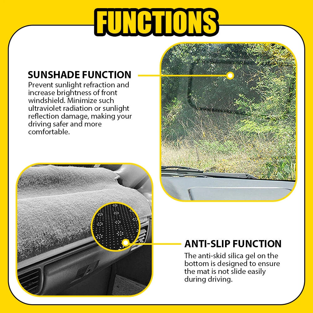 Dashboard Cover for Ford F150 F250 F350 (1992–1996) Gray