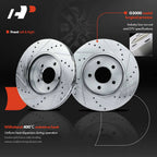 Front Drilled Rotors & Ceramic Brake Pads for Ford Escape (2005-2012)