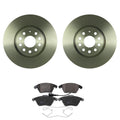 Set of 4 Bosch QuietCast Rotors & TRW LowMet Brake Pads for Audi A3 CC GTI Eos (2006–2016)