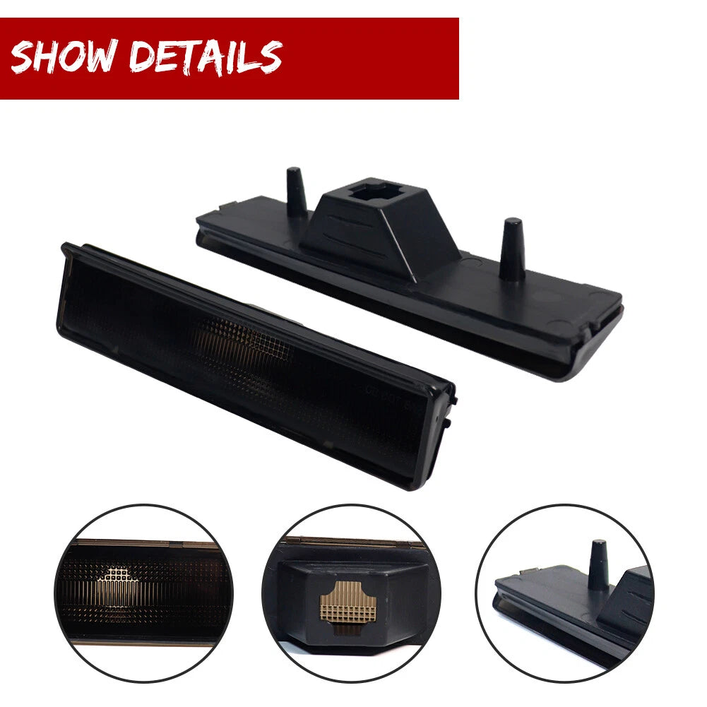 2X Smoke Lens Front Side Marker Light Housings for Ford F150 F250 F350