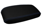 Carbon Fiber Console Bucket Seat Cover for Toyota Tacoma (2001–2004) Blue Stitch