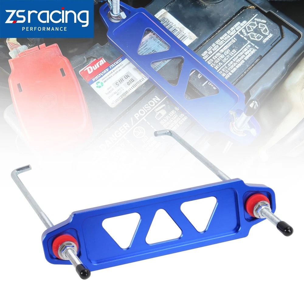 Blue JDM Battery Hold Tie Down w/ J-Hooks for Honda Civic EG EK S2000 (1992–2005)