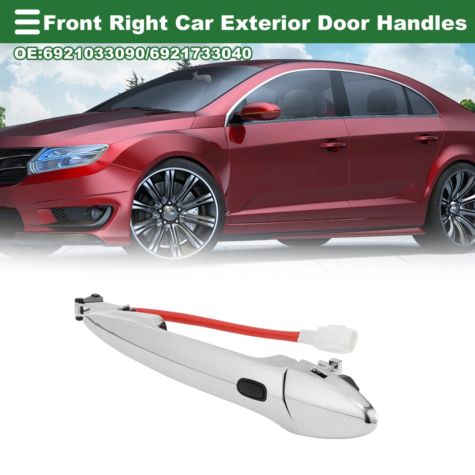 Front Right Door Handle No. 6921033090 for Lexus ES350 (2007–2012) Silver Tone