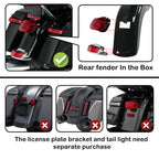 Rear Fender for Harley Street Road Glide (2009–2025) Billiard Red/Vivid Black