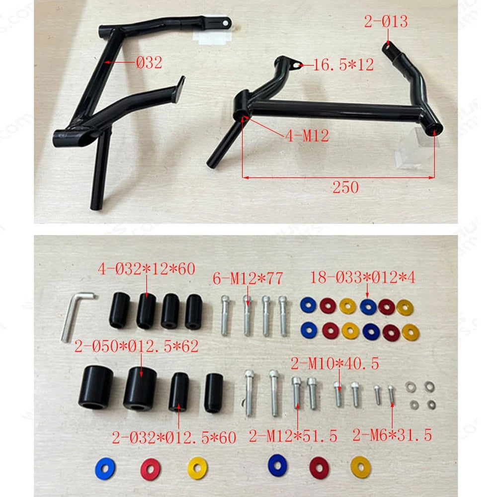Front Rear Crash Bar for Harley Street Glide Road Glide (2014–2025)