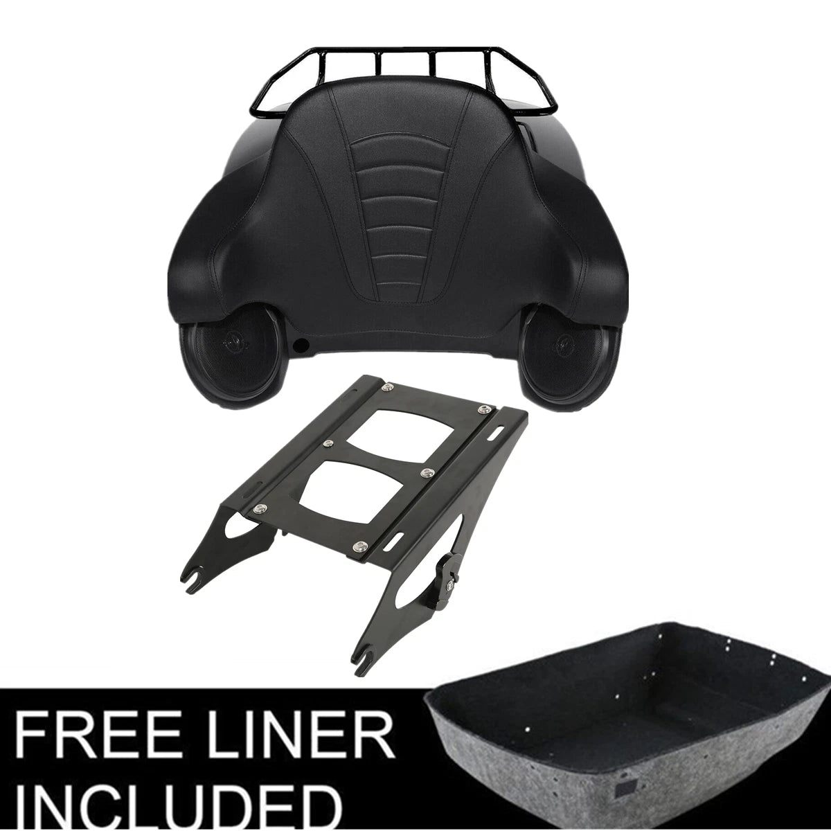 Trunk Pad Mount Rack & Speakers for Harley Touring Street Glide (2014–2023)