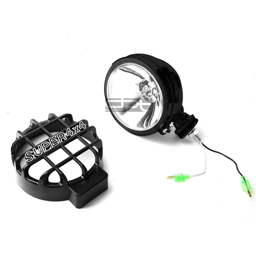 6" Round Bull Bar Fog Light Lamps for - Chrome, Clear Lens, Switch Kit