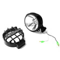 6" Round Bull Bar Fog Light Lamps for - Chrome, Clear Lens, Switch Kit