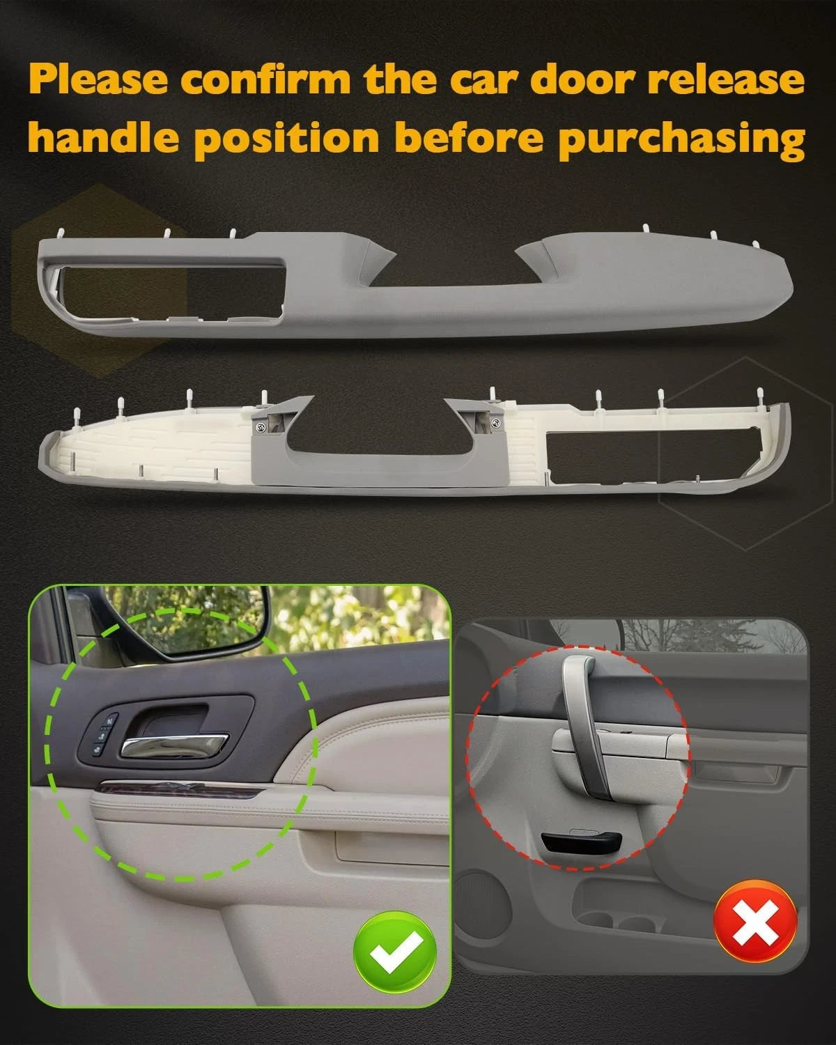 Passenger Armrest Repair Kit for Chevy Silverado GMC Sierra 1500 2500 (2010–2014)