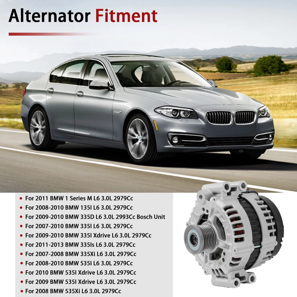 Alternator for BMW 135i 335i 5 Series 3.0 (2008-2010)