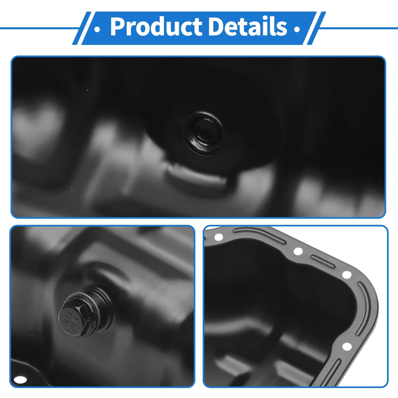 1 Pc Engine Oil Pan No.ZJ0110400 for Mazda 2 1.5L (2011–2015) Iron Black