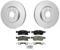 Set of 2 Bosch QuietCast Front Brake Disc Rotors & Ceramic Pads for Dodge Jeep (350mm)