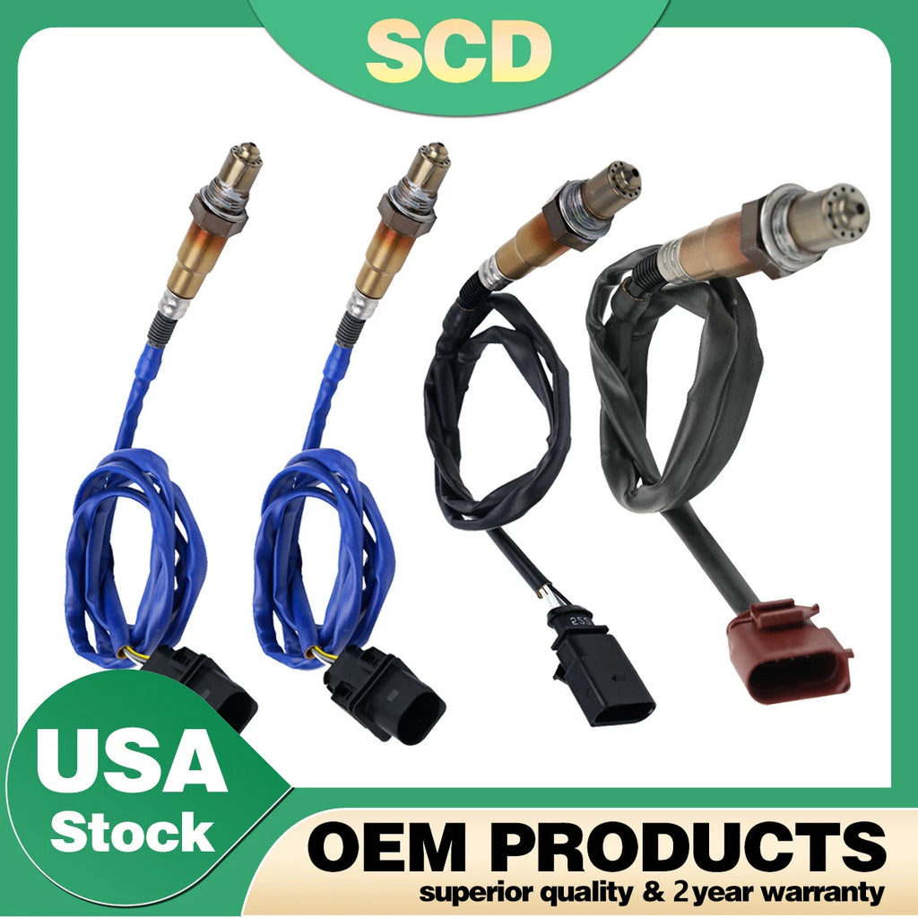Set of 4 Up/Downstream Oxygen O2 Sensors for VW CC Eos Jetta Touareg Audi TT R8 (2009–2019) 234-4829