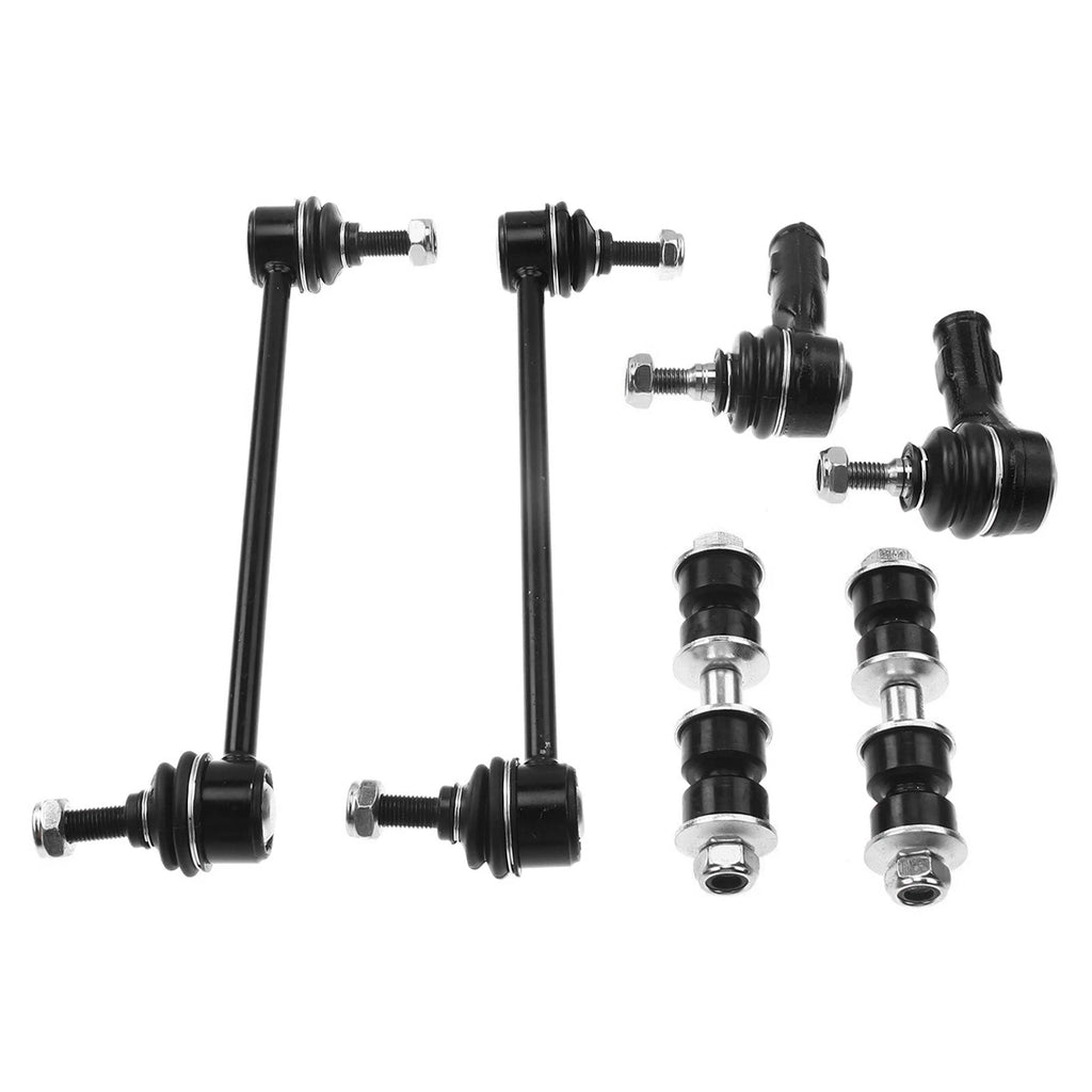 Set of 6 Sway Bar Links & Tie Rod Ends for Ford Focus (2000–2006)