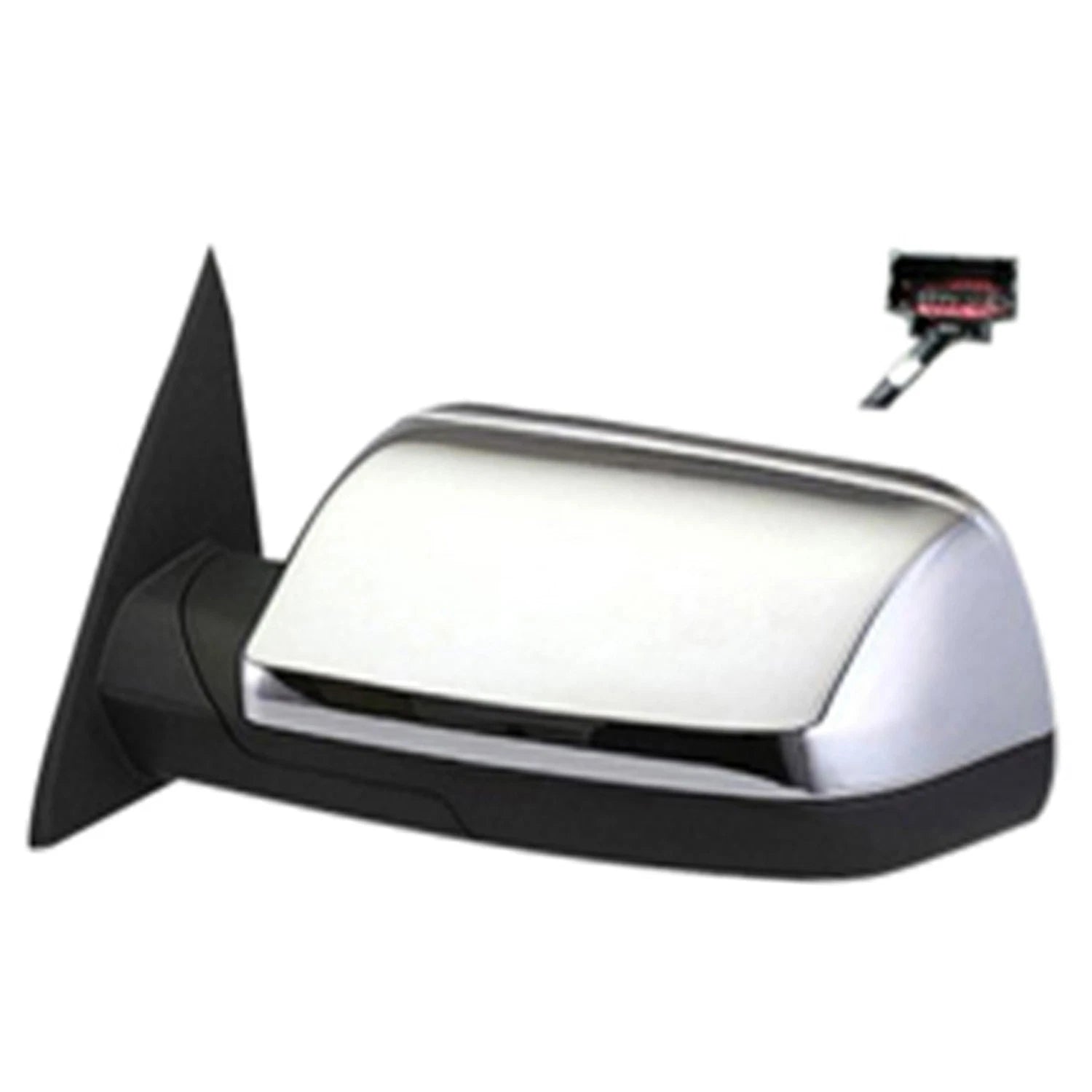 Power Door Mirror Driver Side Heated Glass Memory Puddle Light for Chrome