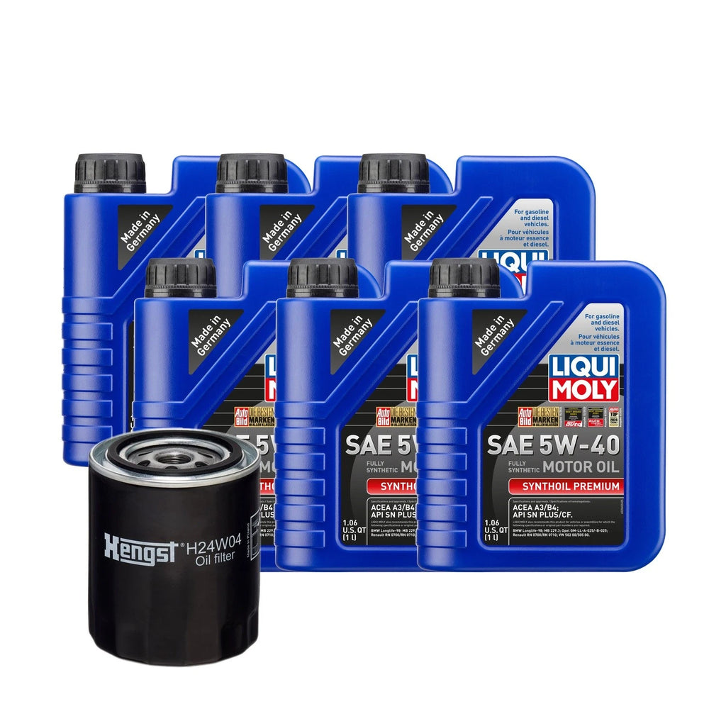 6L Liqui Moly Synthoil Premium SAE 5W40 Oil Change Kit for Audi AHA/ATQ (1996–2005)