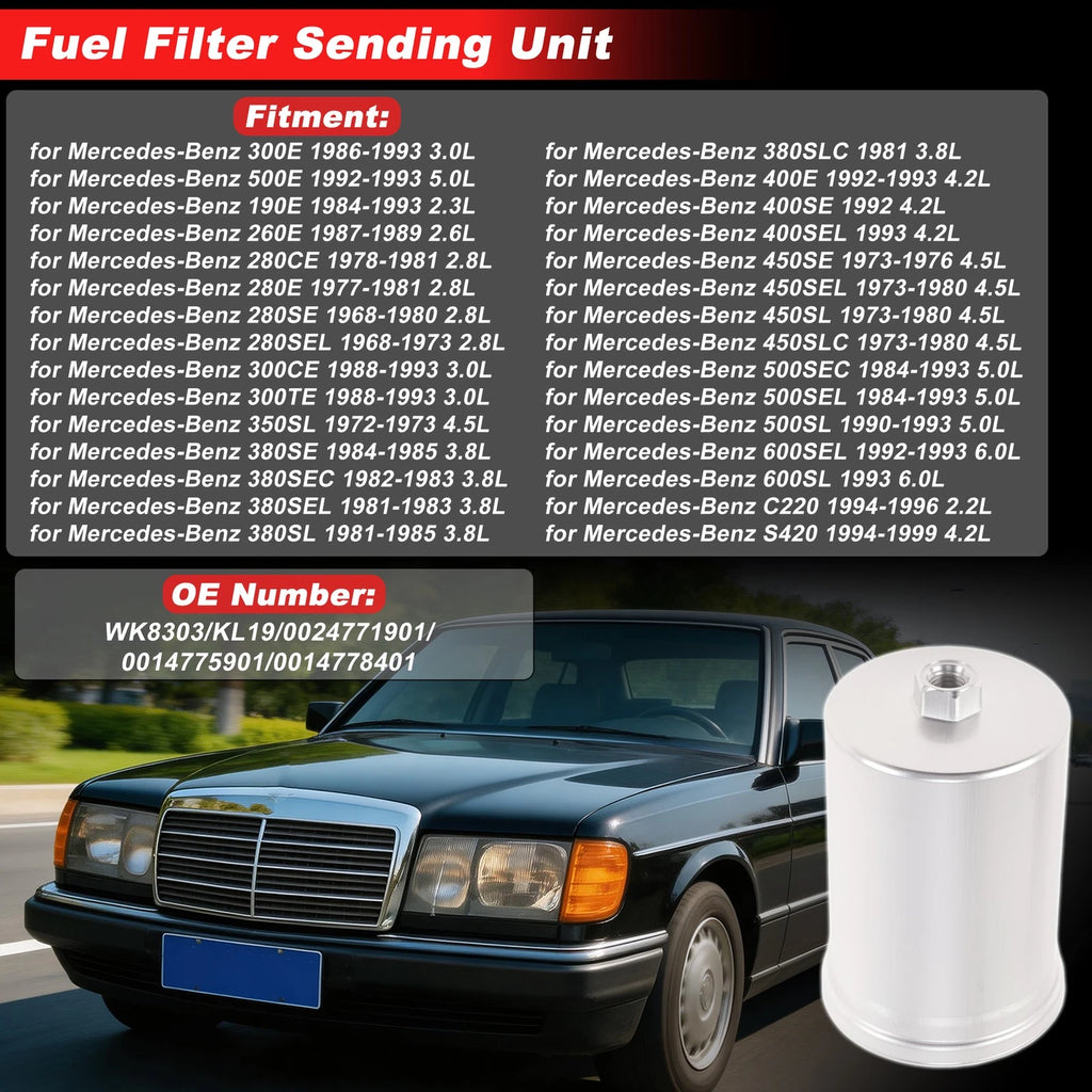 Chassis Pipeline Fuel Filter Assembly for Mercedes-Benz 300E (1986–1993) WK8303
