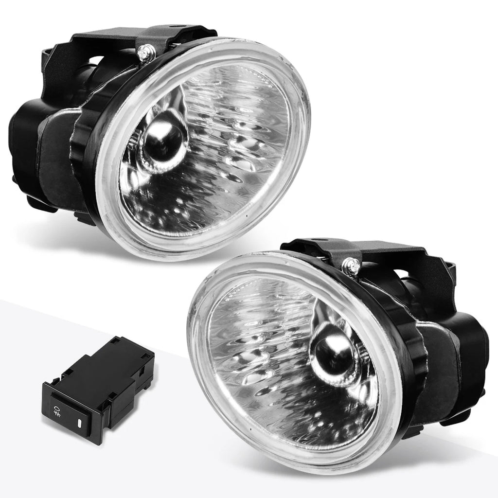 Clear Lens Front Bumper Fog Lights + Switch for Nissan Altima/Murano (2002–2004)