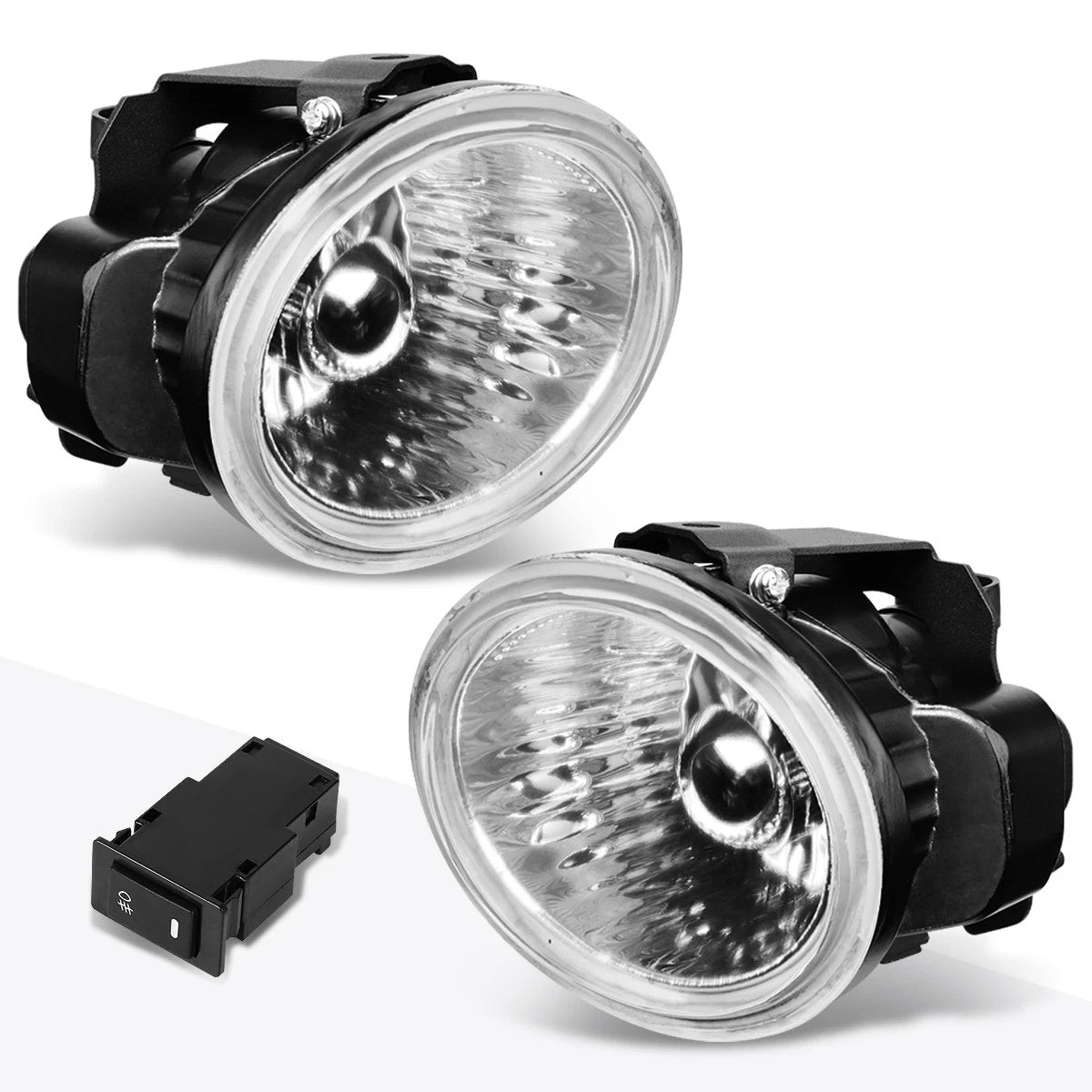 Clear Lens Front Bumper Fog Lights + Switch for Nissan Altima/Murano (2002–2004)