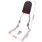 Chrome Flame Backrest Sissy Bar Pad for Suzuki Boulevard C90/VL1500 (2001–2009)