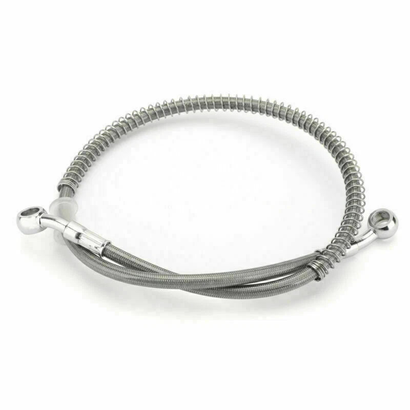 Brake Oil Hose Line for Motorcycle (33", Stainless Steel, Banjo Fitting)
