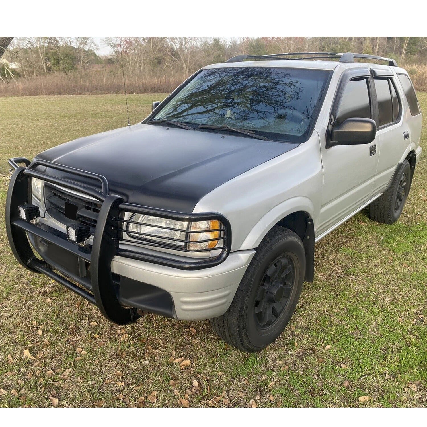 Bull Bar Grille Guard for Isuzu Rodeo Amigo (1998–2004) Black Steel