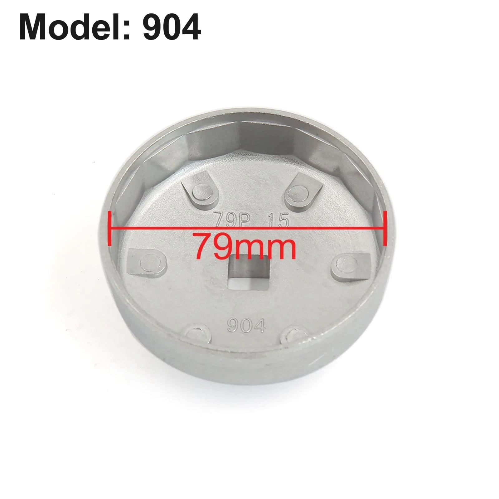 1/2" Square 15 Flutes 79mm Cap Oil Filter Wrench for Hyundai 