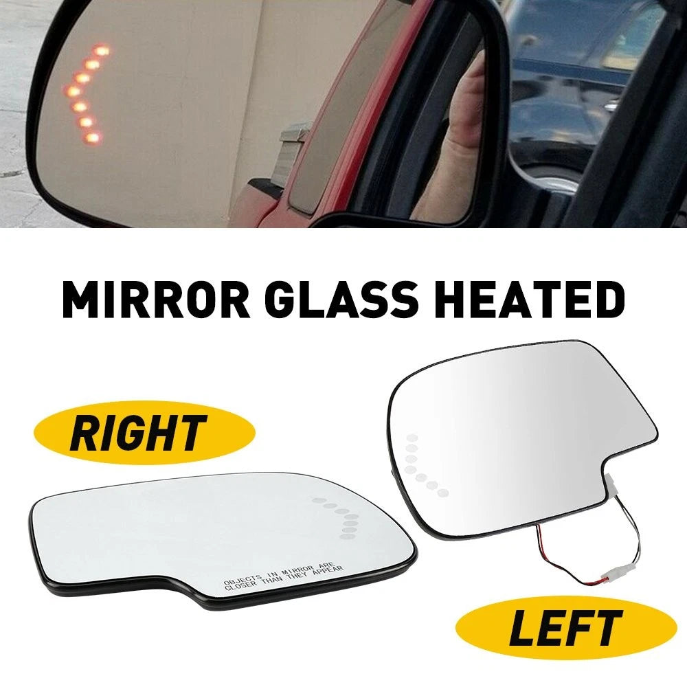 Mirror Glass with Heated Turn Signal for GMC Chevy Cadillac (2003–2007)