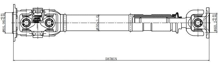 Drive Shaft for Land Rover Discovery 2 II (1999–2004) TVB000110 Front 4WD
