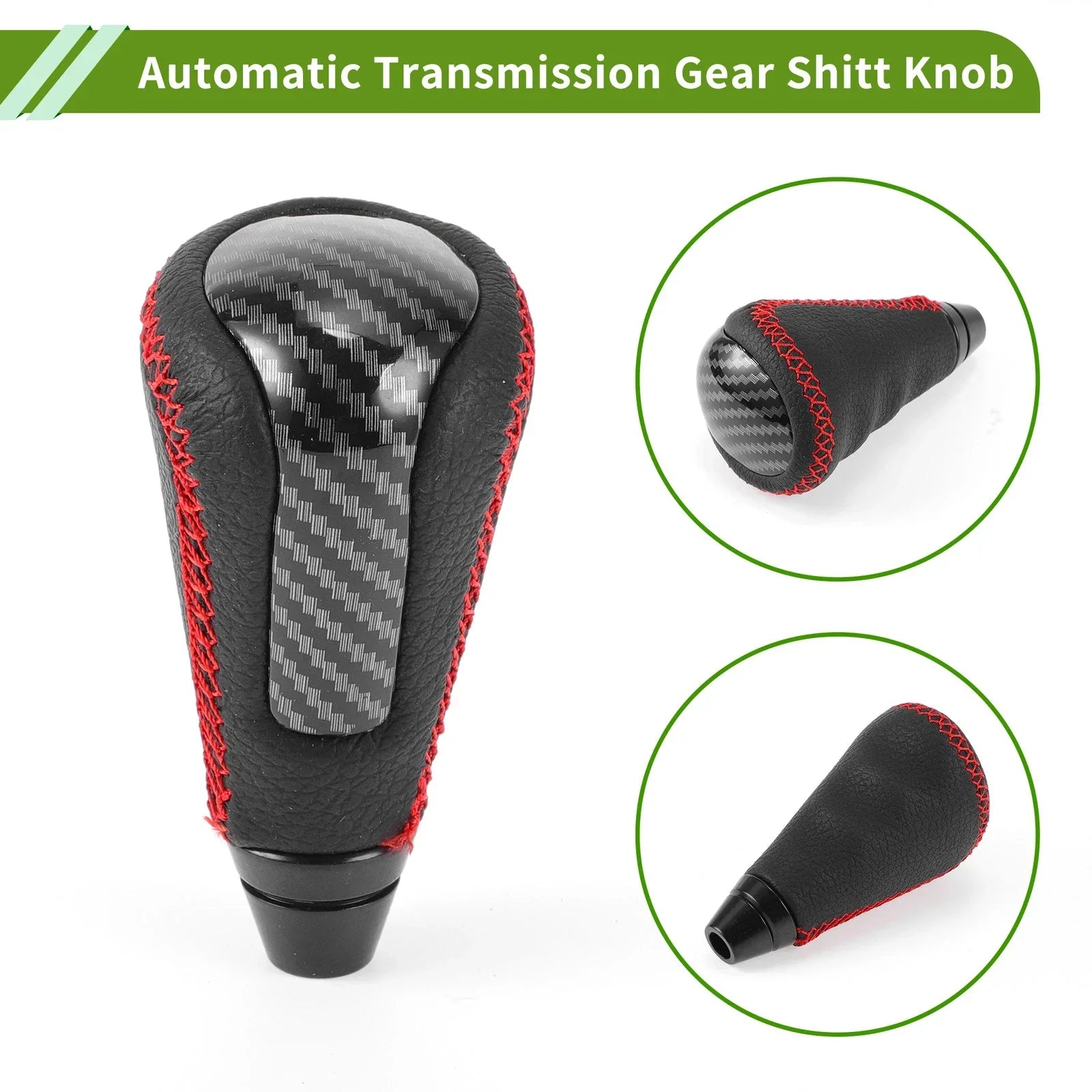Automatic Gear Shift Knob for Lexus GS300 2006-2011 Plastic Faux Leather Black Red