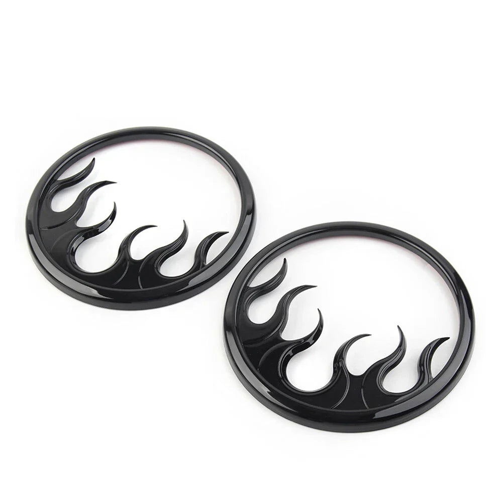 Motorcycle Front Speaker Grill Trim Covers for Harley Electra Glide (14-22)