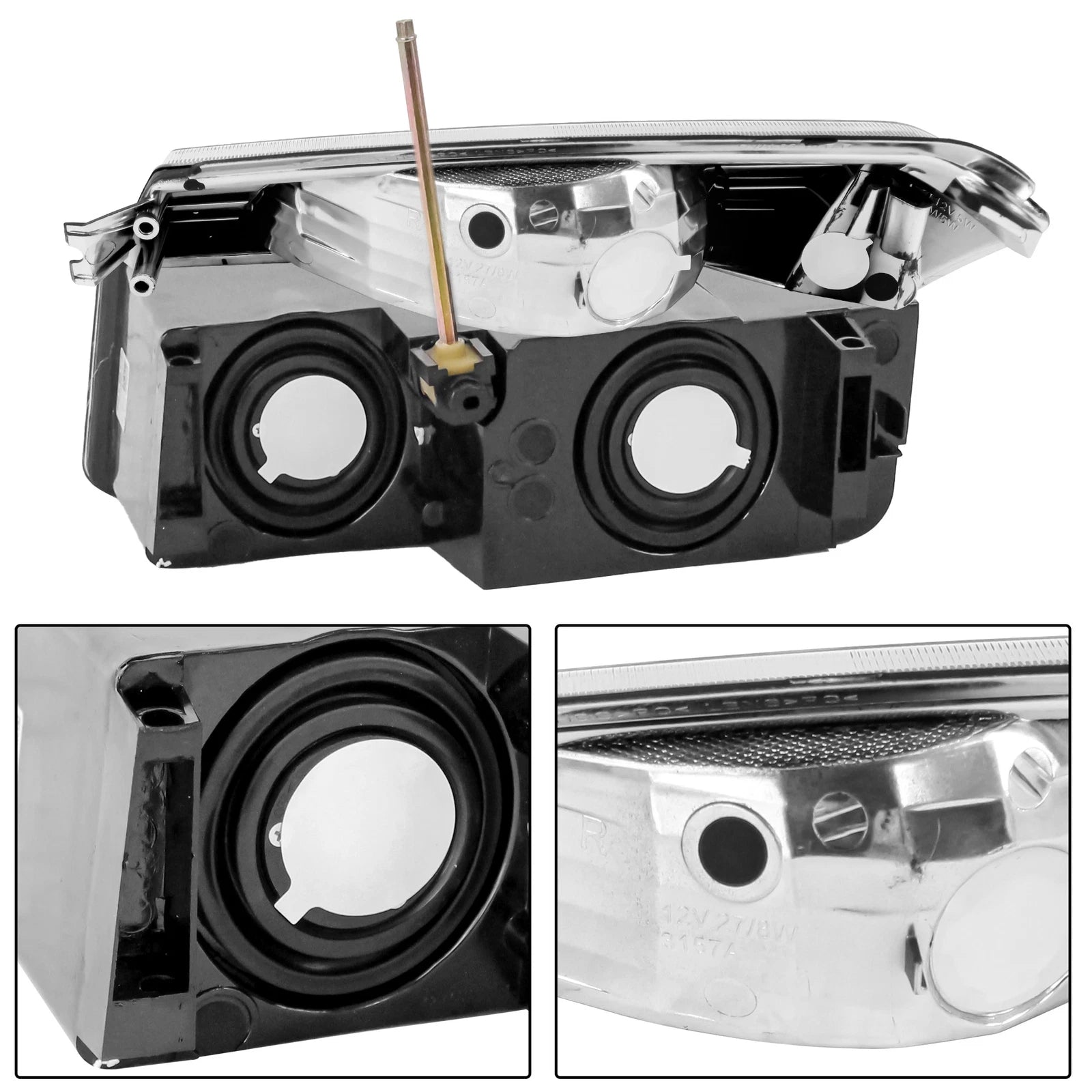 Front Bumper Lamp Pair for Chevy Avalanche (2002-2006) Black