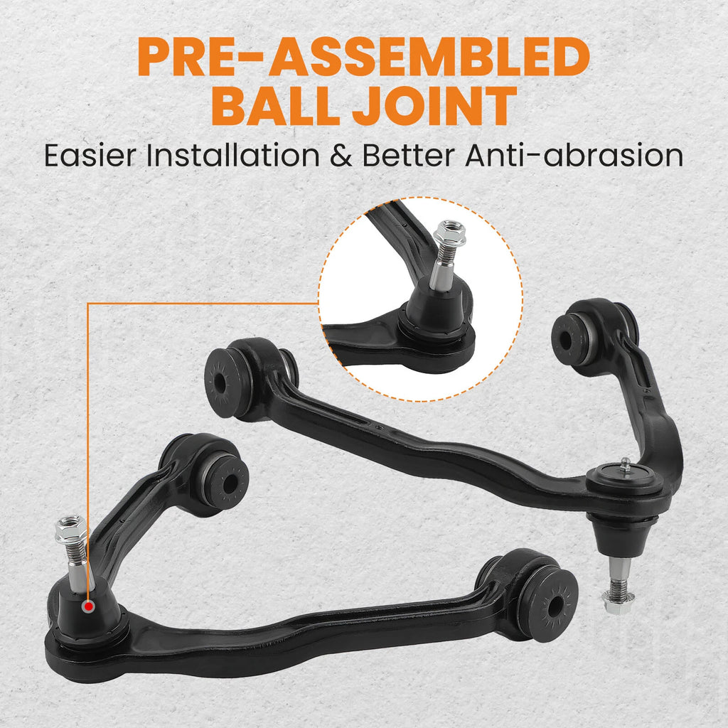 Front Upper Control Arms Tie Rods for Chevy Silverado 1500 GMC Sierra (1999-2006)