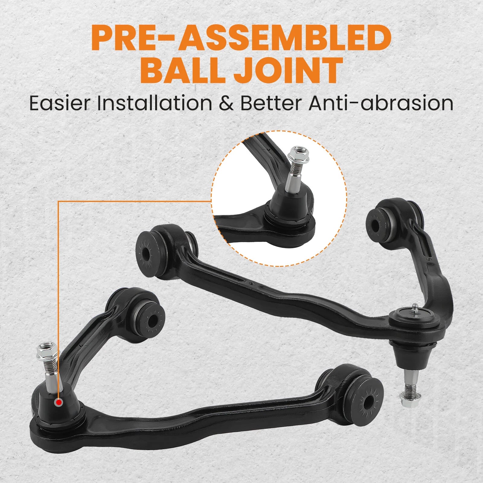 Front Upper Control Arms Tie Rods for Chevy Silverado 1500 GMC Sierra (1999-2006)
