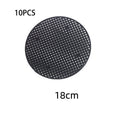 Mesh Pads Gasket for Flower Pot Garden Tool (Black, Round)