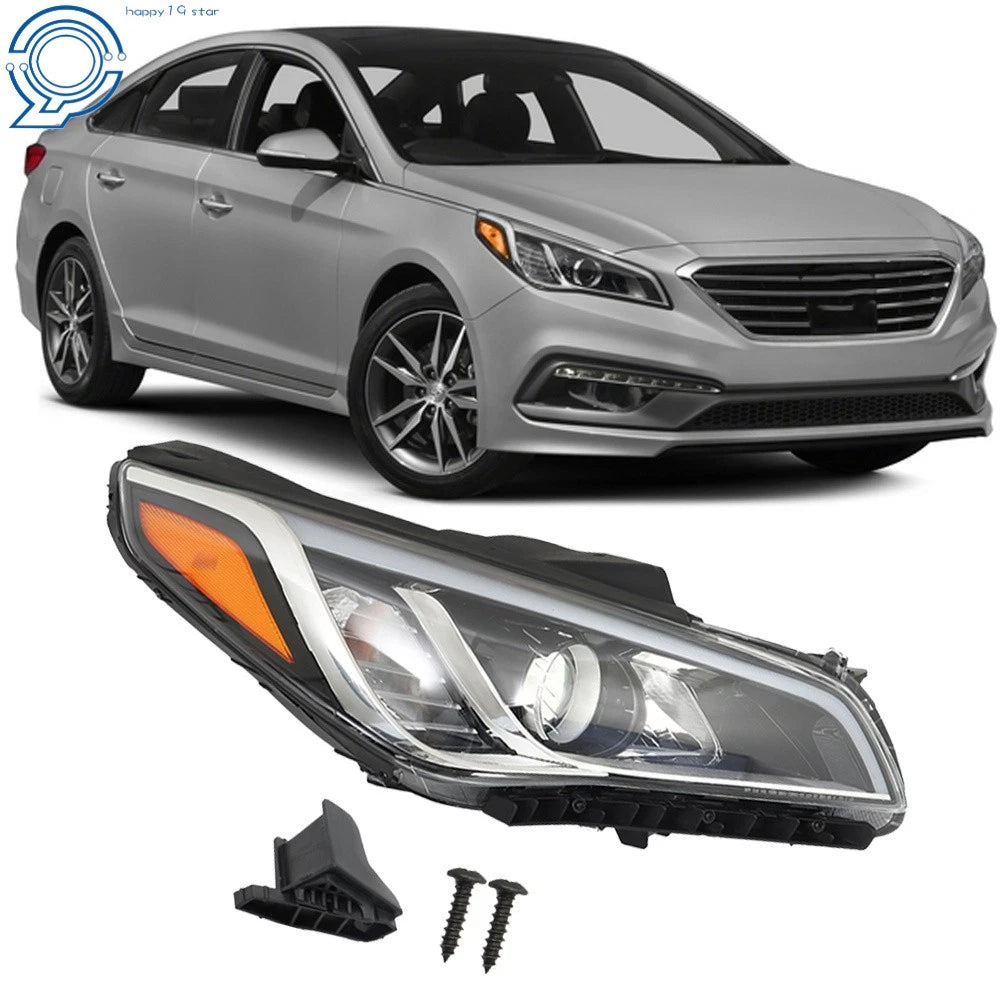 Halogen Headlight Assembly for Hyundai Sonata (2015–2017) Right Side