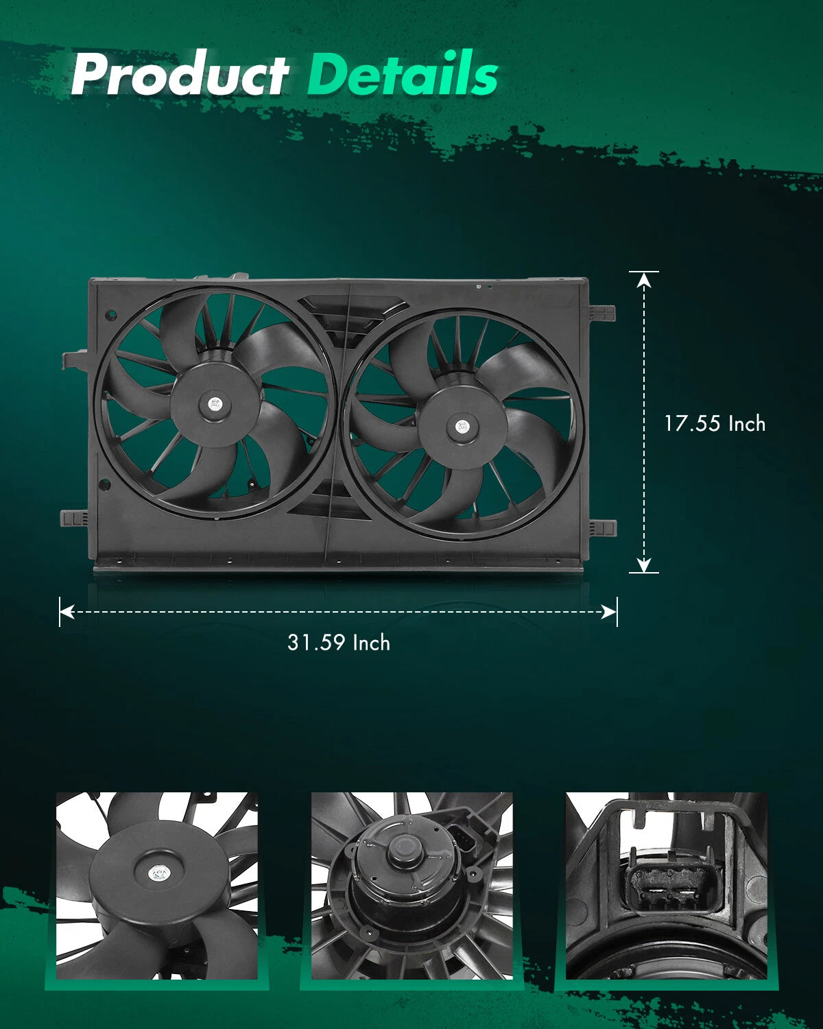 Radiator Cooling Fan for Jeep Compass (2007–2017) & Chrysler Sebring (2007–2010)