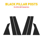 Carbon Fiber Door Pillar Post Trim for Honda Civic Sedan (2016–2021)