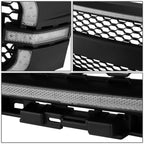 Black Badgeless Honeycomb Mesh Front Grille for F-150 (2021–2023) w/RGB LED DRL