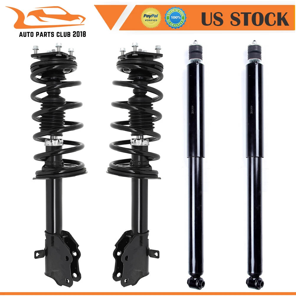 Set of 4 Complete Struts with Springs and Mounts for Mazda CX-9 (2007–2010)