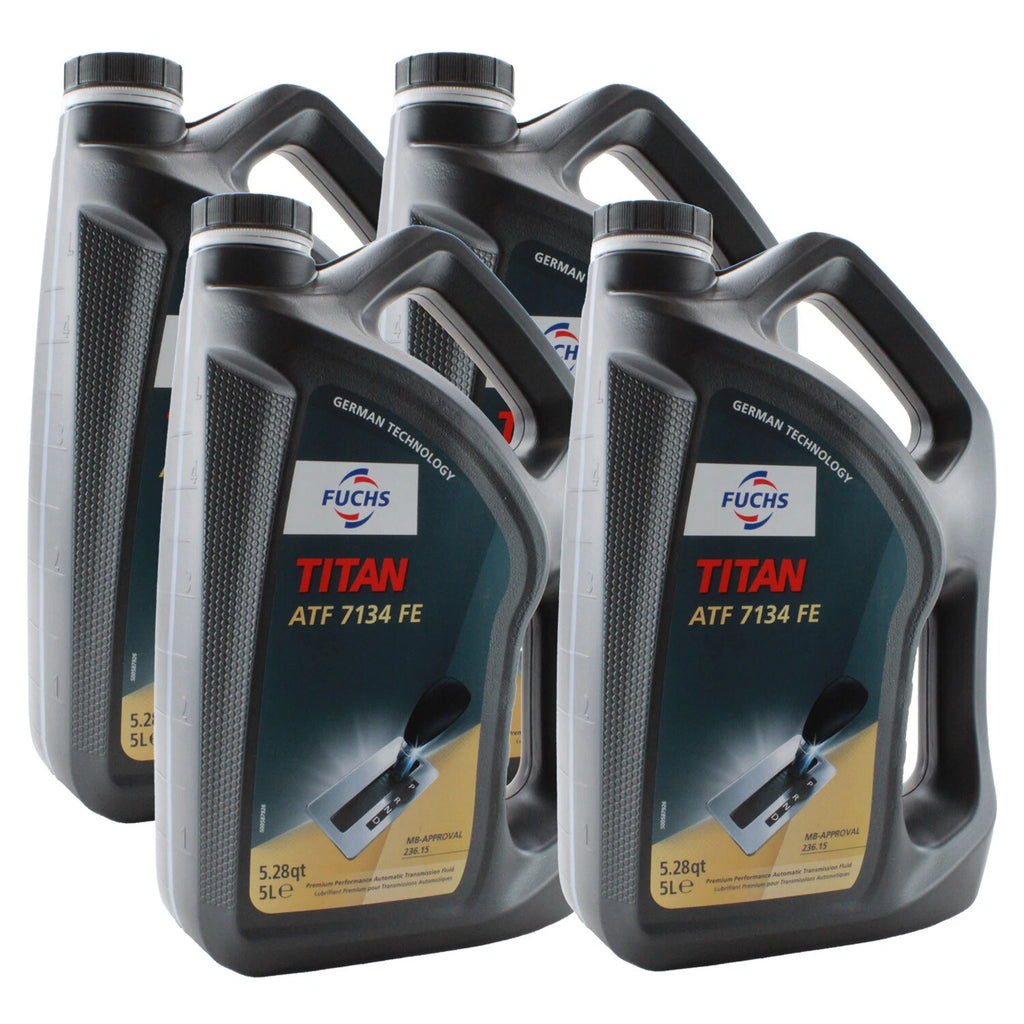 Set of 4 Fuchs 5L TITAN ATF 7134 FE Automatic Transmission Fluid for Benz