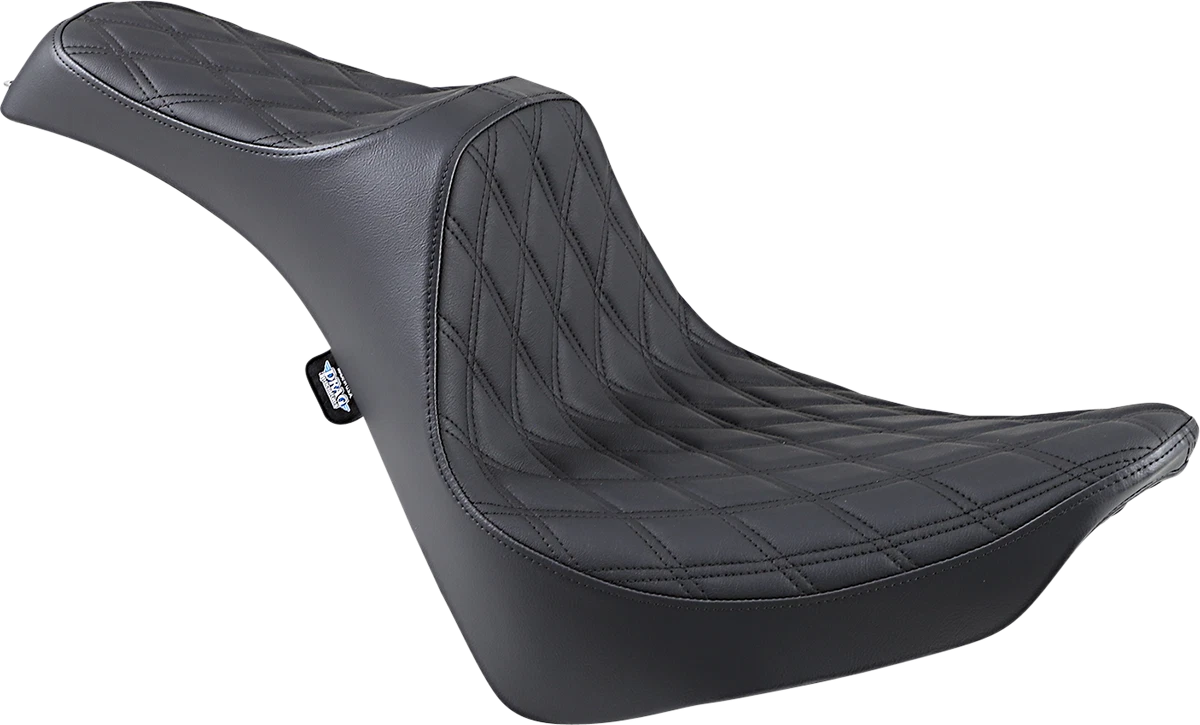 Predator III Seat for Harley-Davidson (2014–2023) - Double Diamond, Black Stitching