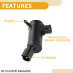 Windshield Washer Pump w/ Grommet for Mitsubishi L200 (2006–2015)