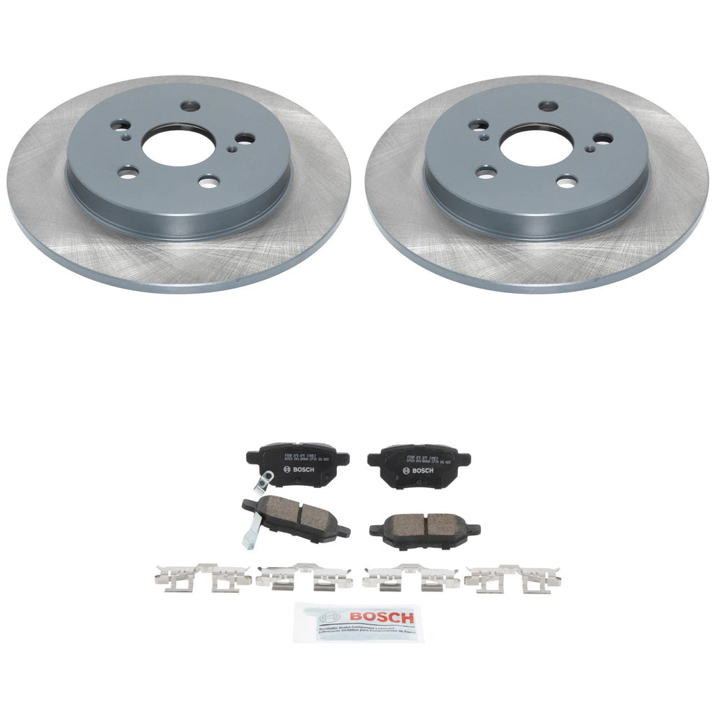 DuraGo Rear Rotors & Bosch QuietCast Ceramic Disc Brake Pads Kit for Matrix Prius (2009–2013)