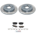 DuraGo Rear Rotors & Bosch QuietCast Ceramic Disc Brake Pads Kit for Matrix Prius (2009–2013)