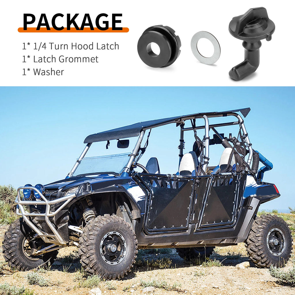 Hood Latch Toggles Kit + Grommets & Washers for Polaris RZR 570 800 900 (2010–2021)
