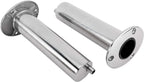 2X Stainless Steel 316 Deluxe Rod Holders with Drain Flush Mount 90 Degree