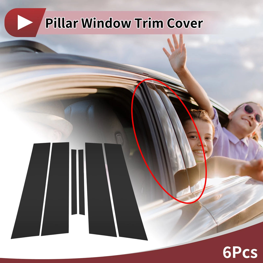 Door Pillar Window Trim for Chevrolet Sail (2015–2020) Black Left Right