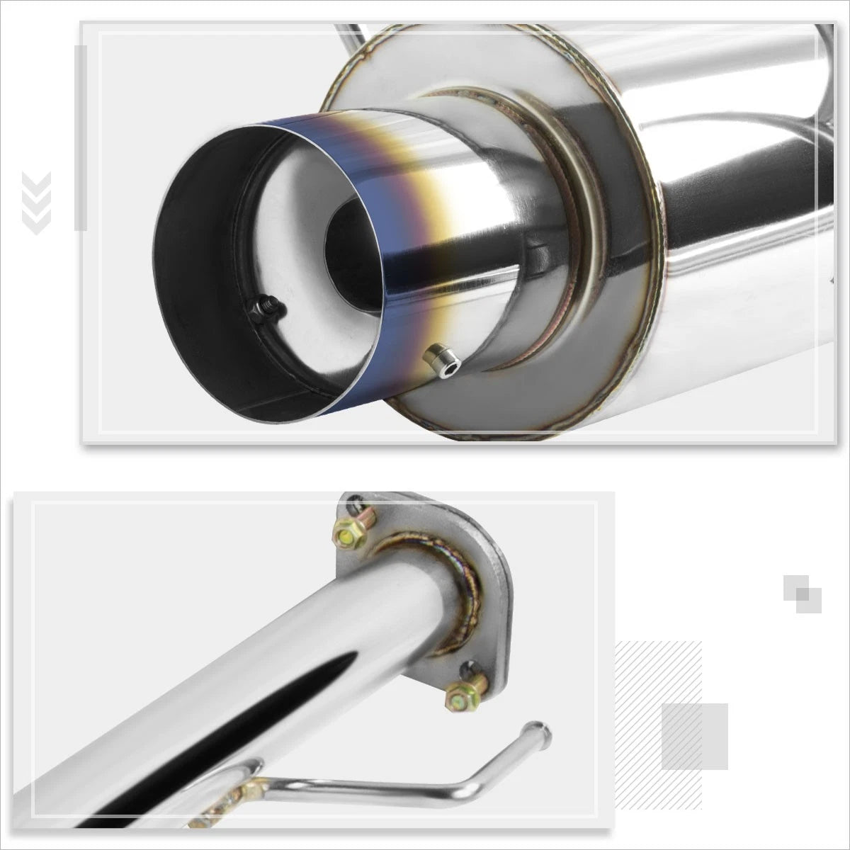 4" Burnt Tip Catback Exhaust System for Nissan Sentra SE-R Spec V (2002–2006)